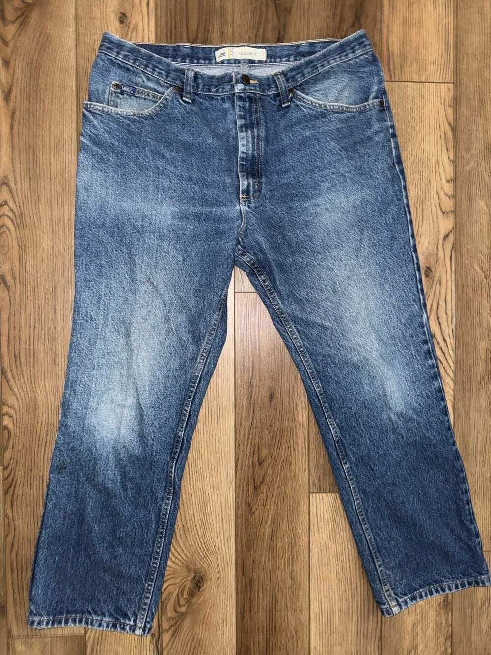 Lee Regular Fit Mid Wash 100% Cotton Men's Jeans 38x29